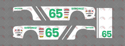 Simoniz 65 GT Toy car Decals