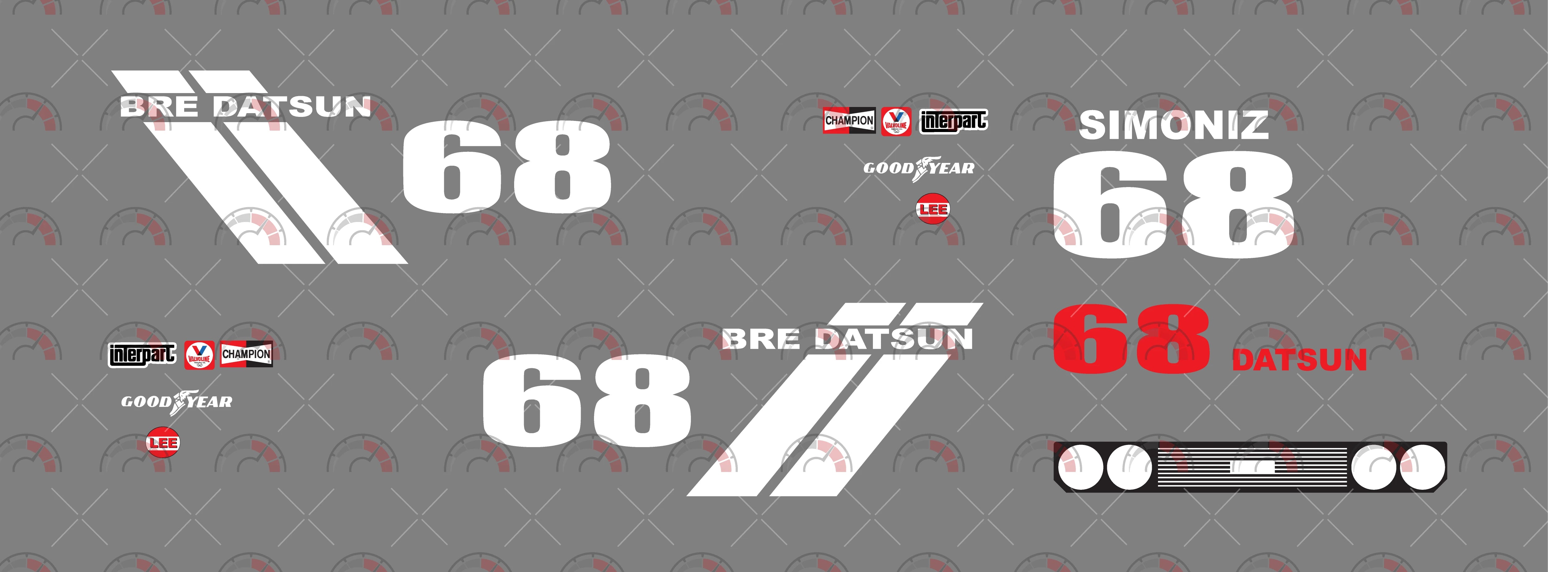Simoniz 68 B Toy Vehicle Decals