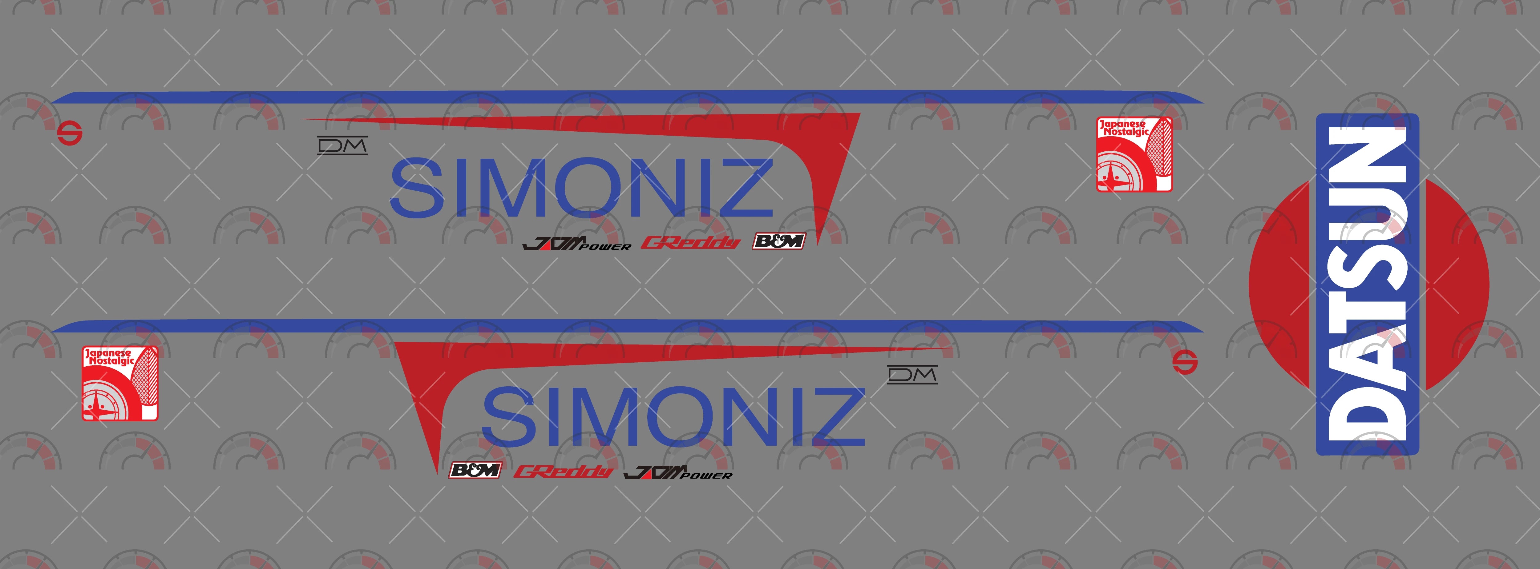 Simoniz (Blue) Toy car Decals