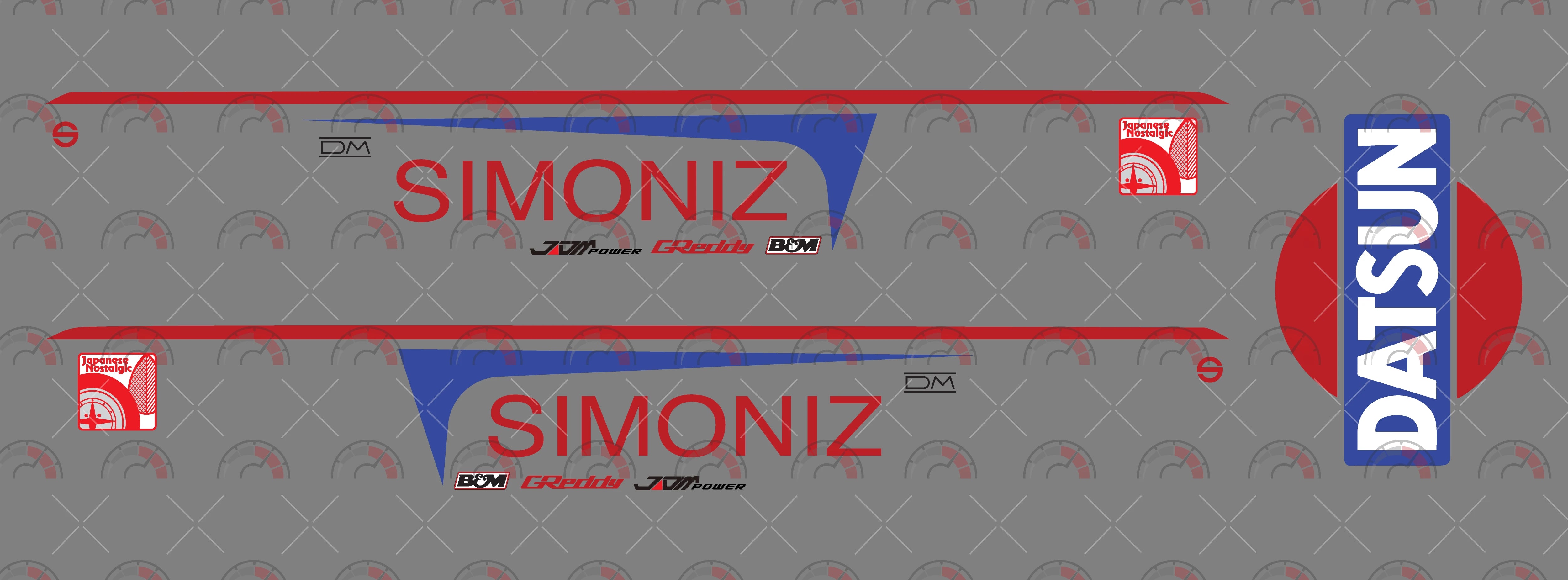 Simoniz (Red) Toy car Decals