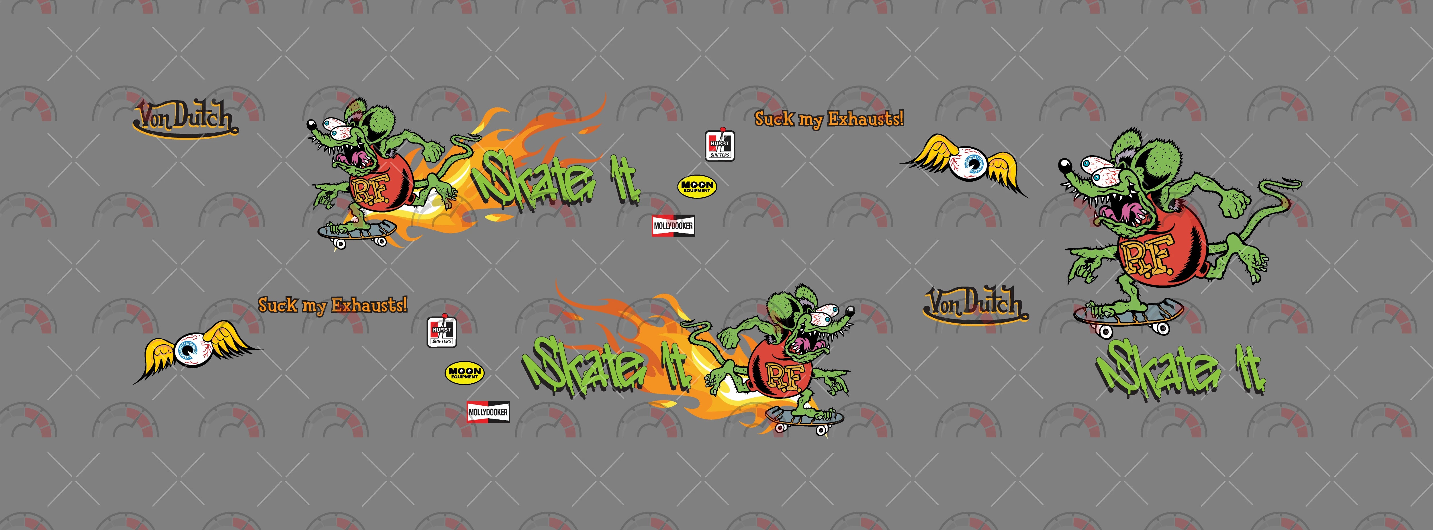Skate Fink 02 Design Toy Car Sticker