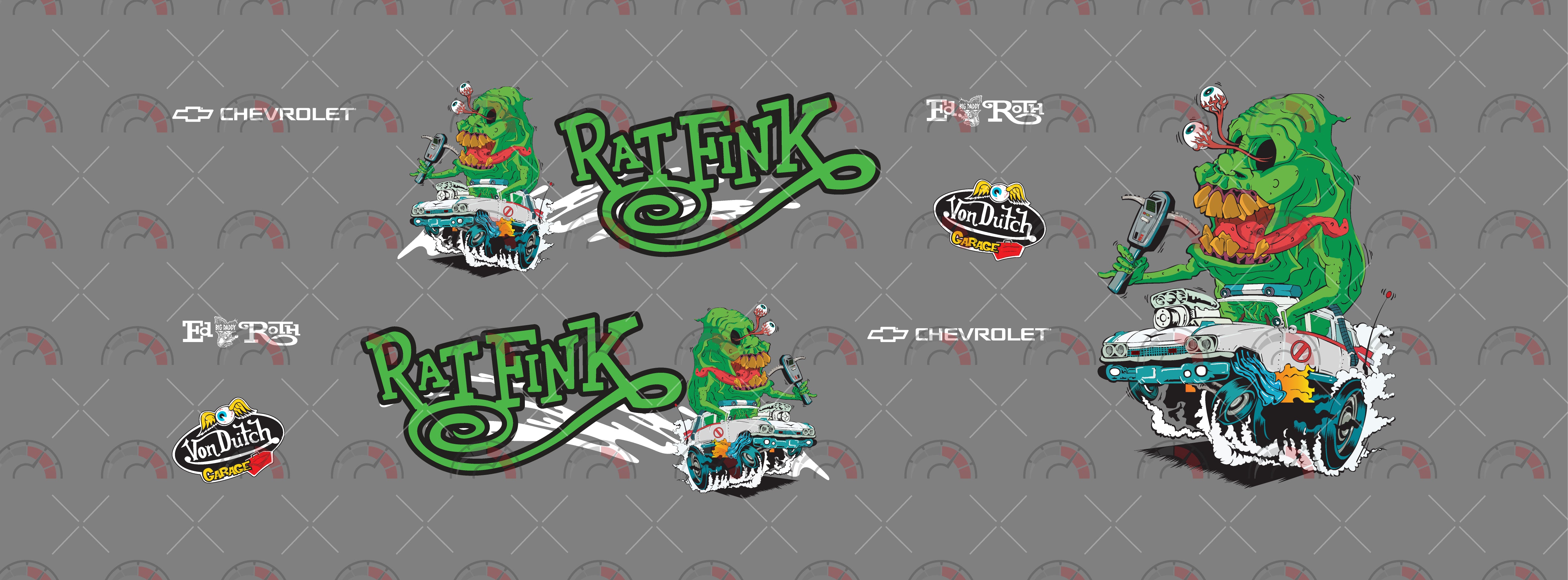 Slug Rat Fink Toy car Decals