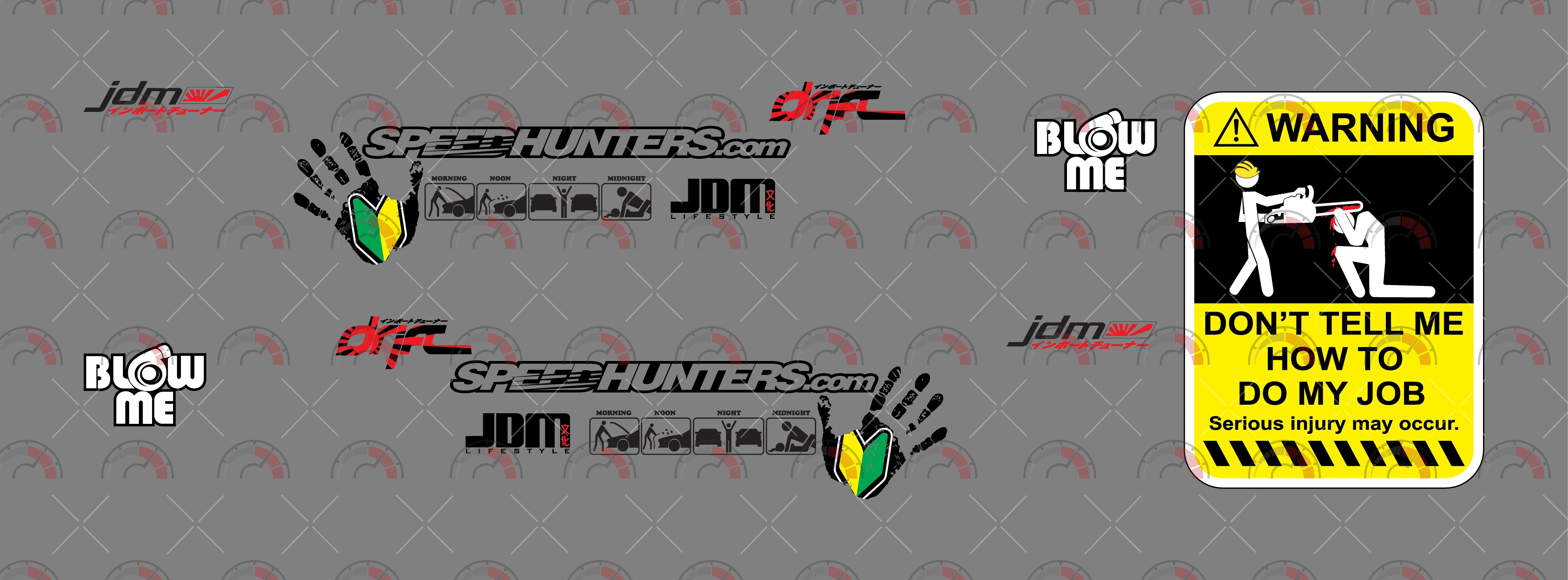 Speed Hunters Toy car Decals