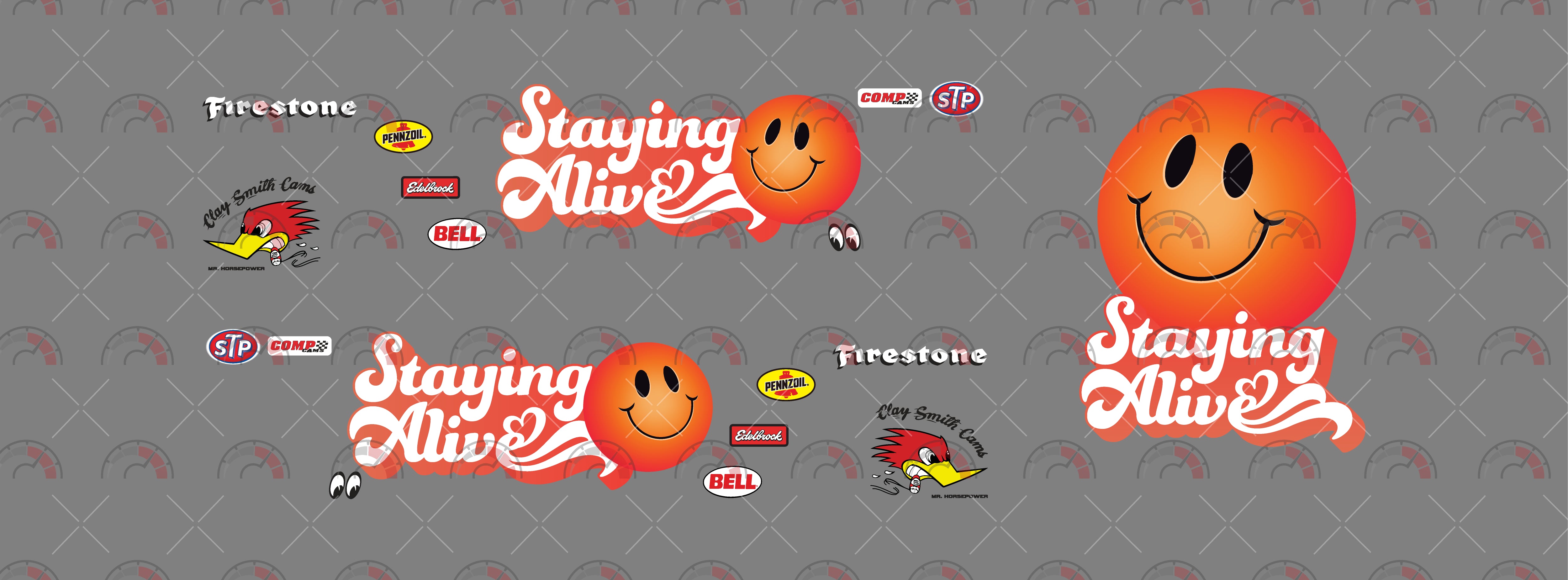 Staying Alive (Green) Play Vehicle Decals