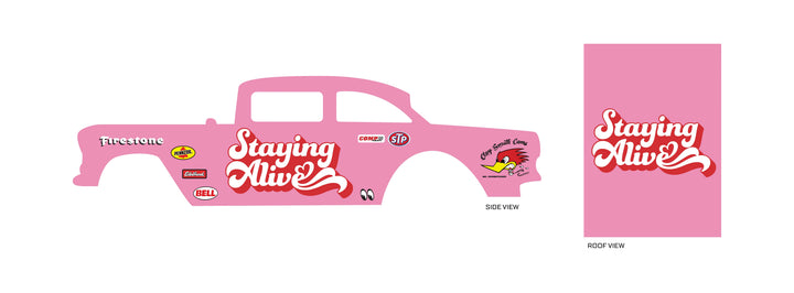 Staying Alive (Pink) Play Vehicle Decals