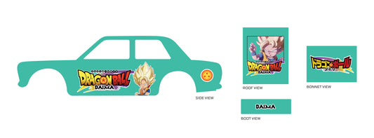 Goku Super Saiyan Daima toy car sticker