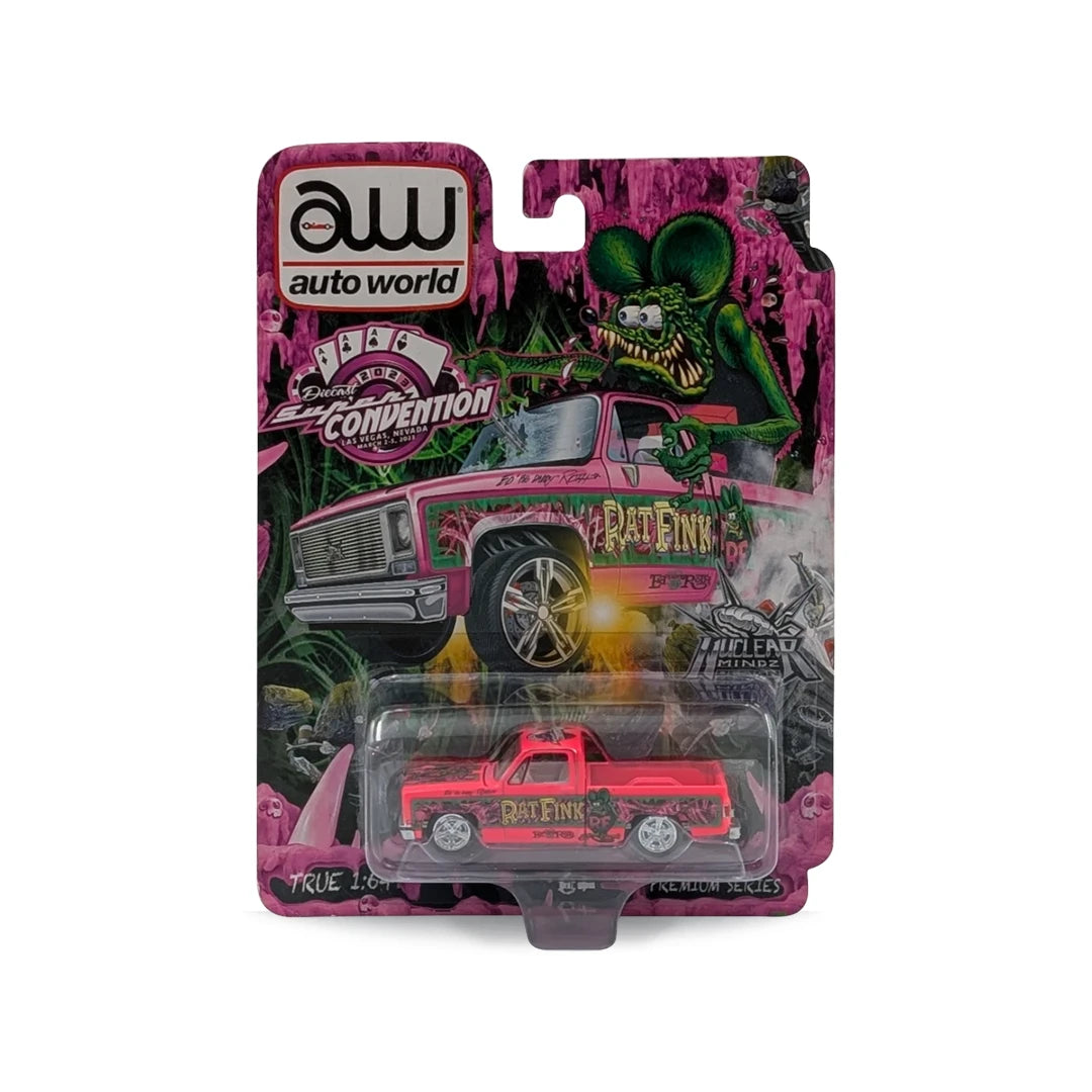 Super Convention 2023 Lowrider Cheverolet Silverado Rat Fink 1/64 Pink