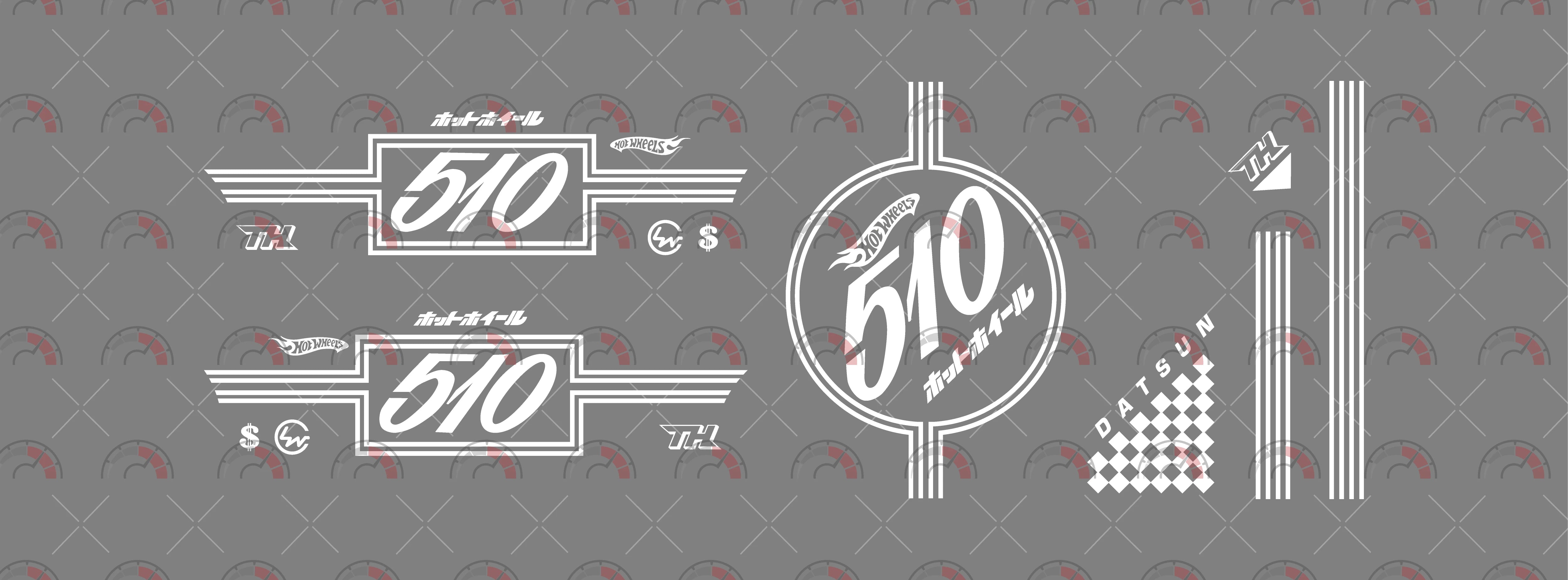 Super Treasure Hunt Loose Clean Toy car Decals