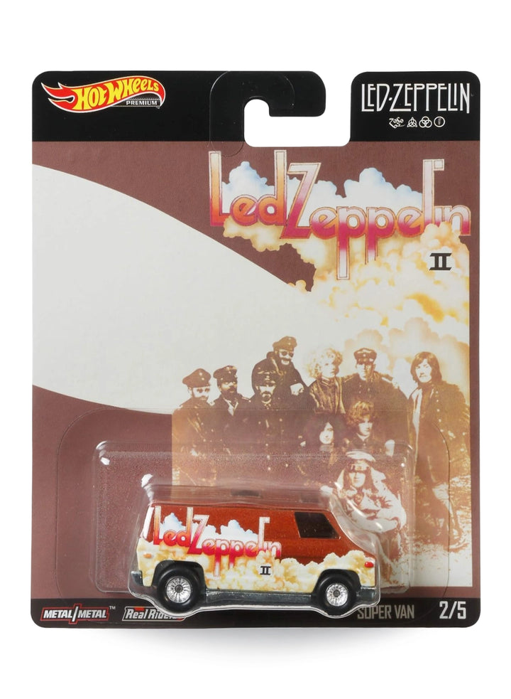 Hot Wheels Pop Culture Led Zeppelin II Super Van 1:64 scale premium diecast van mint on original brown album art blister card.