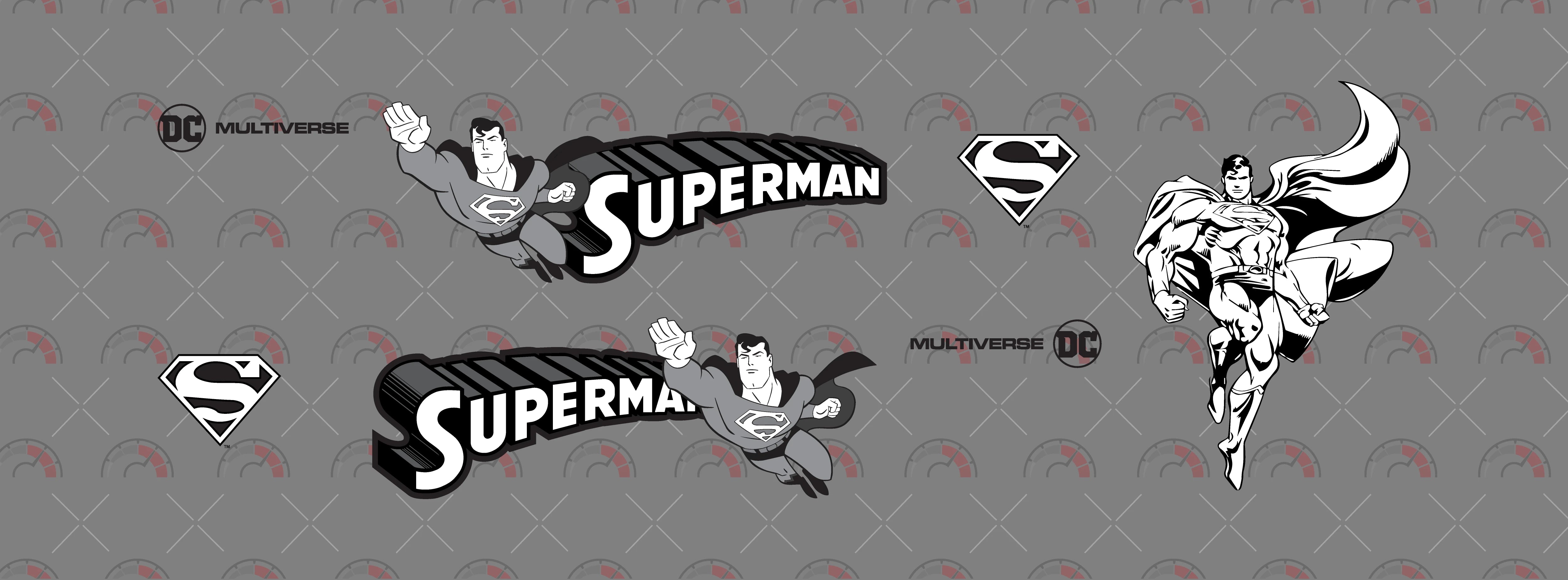Superman Float B&W Custom Car Decals