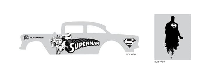 Superman Shadow Design Toy Car Sticker