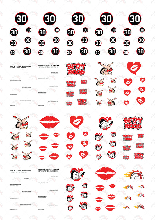Betty Boop 30 design car stickers