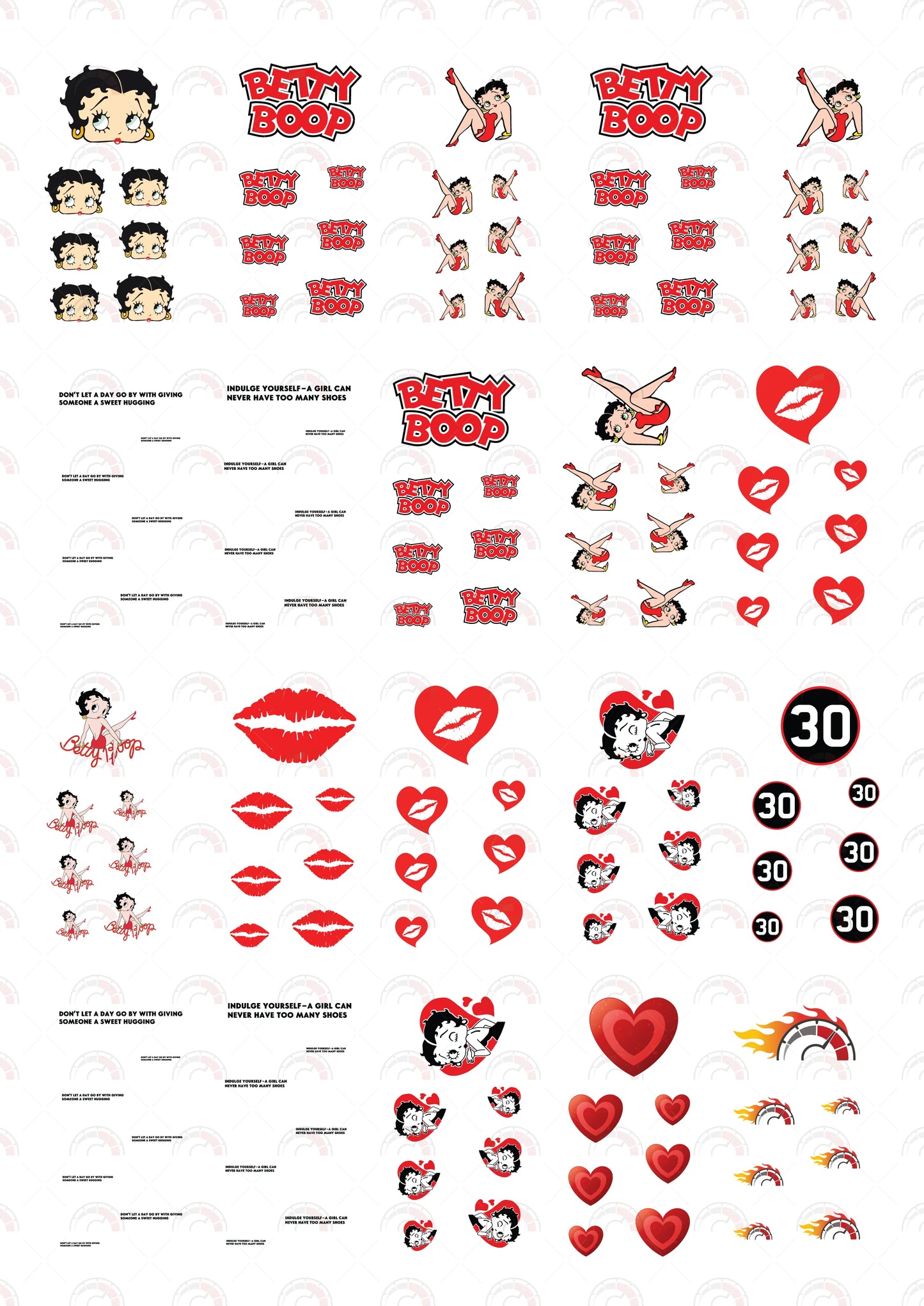 Betty Boop Toy Car Sticker Design