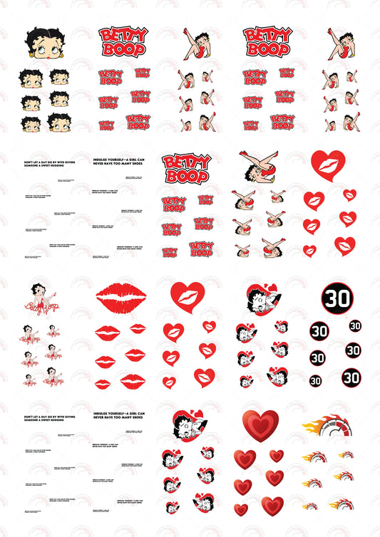 Betty Boop Toy Car Sticker Design