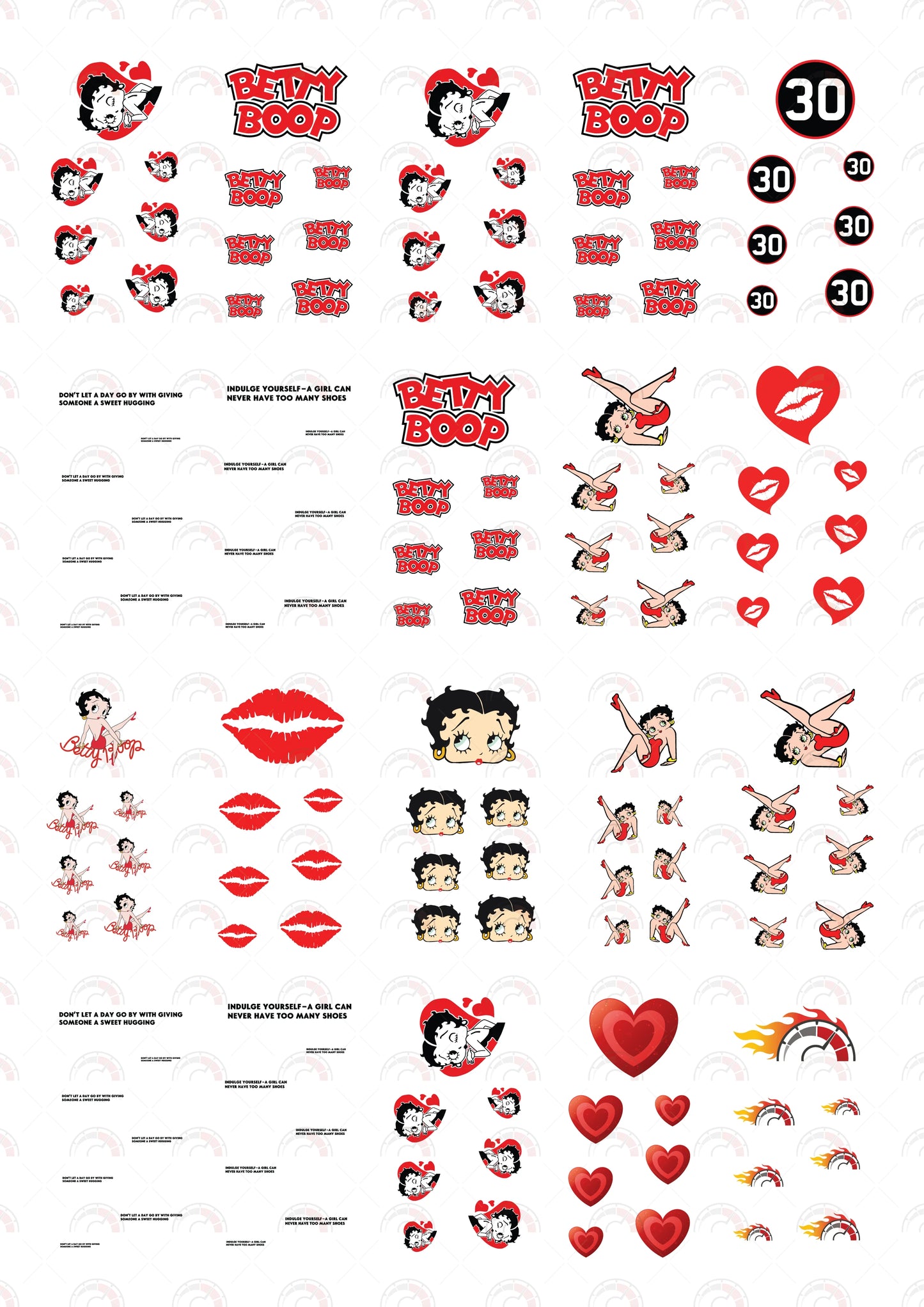 Betty Boop 07 Mini Car Decals