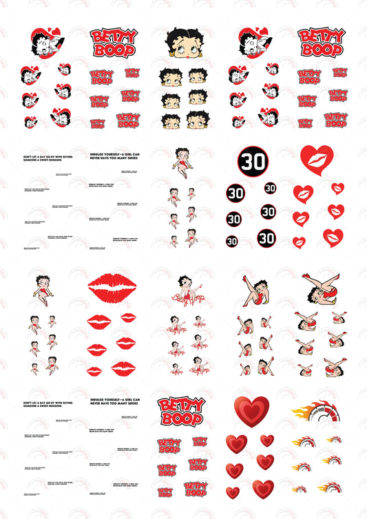 Betty Boop Scale Model Decals