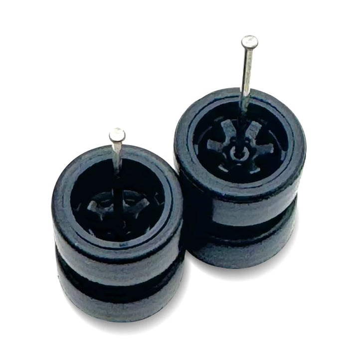 Te37 Black Staggered Deep Dish 11mm / 11mm