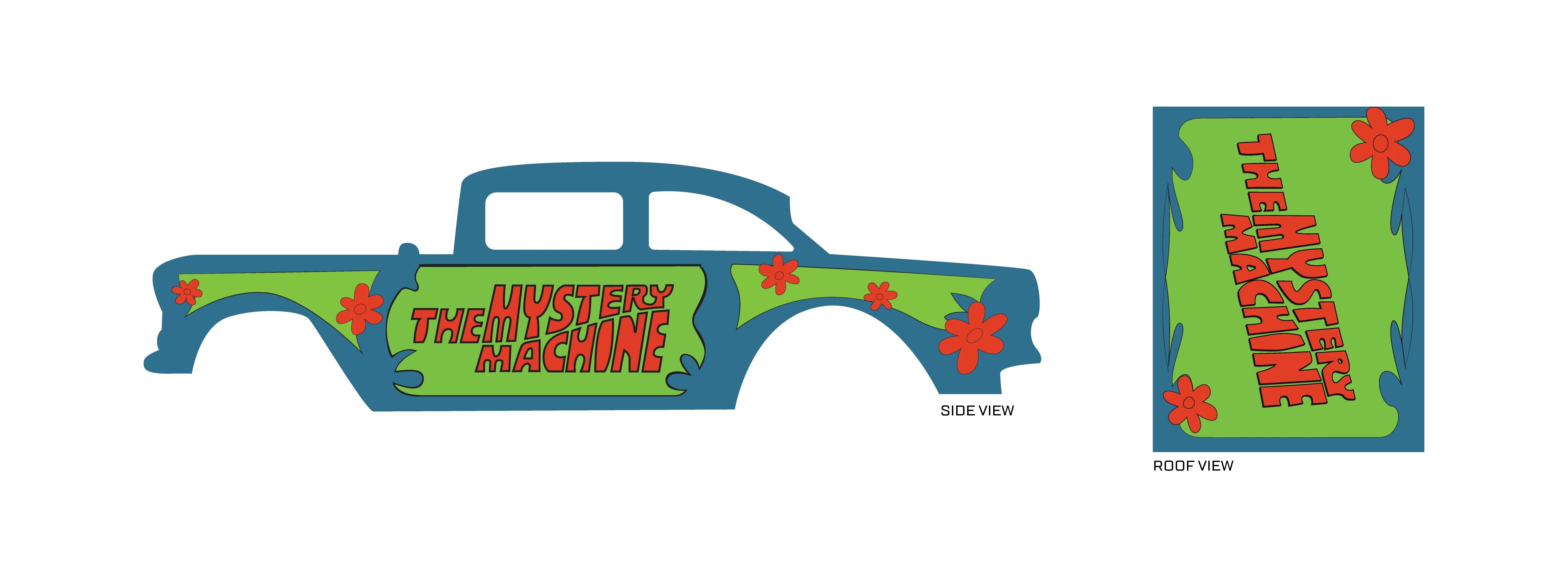 The Mystery Machine 3 Play Vehicle Decals – Diecast Car Sales