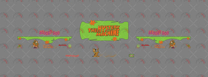 The Mystery Machine 06 decal sheet for a 1:64 VW Panel Bus, showing green flowered stripes,
Scooby-Doo characters and orange roof lettering