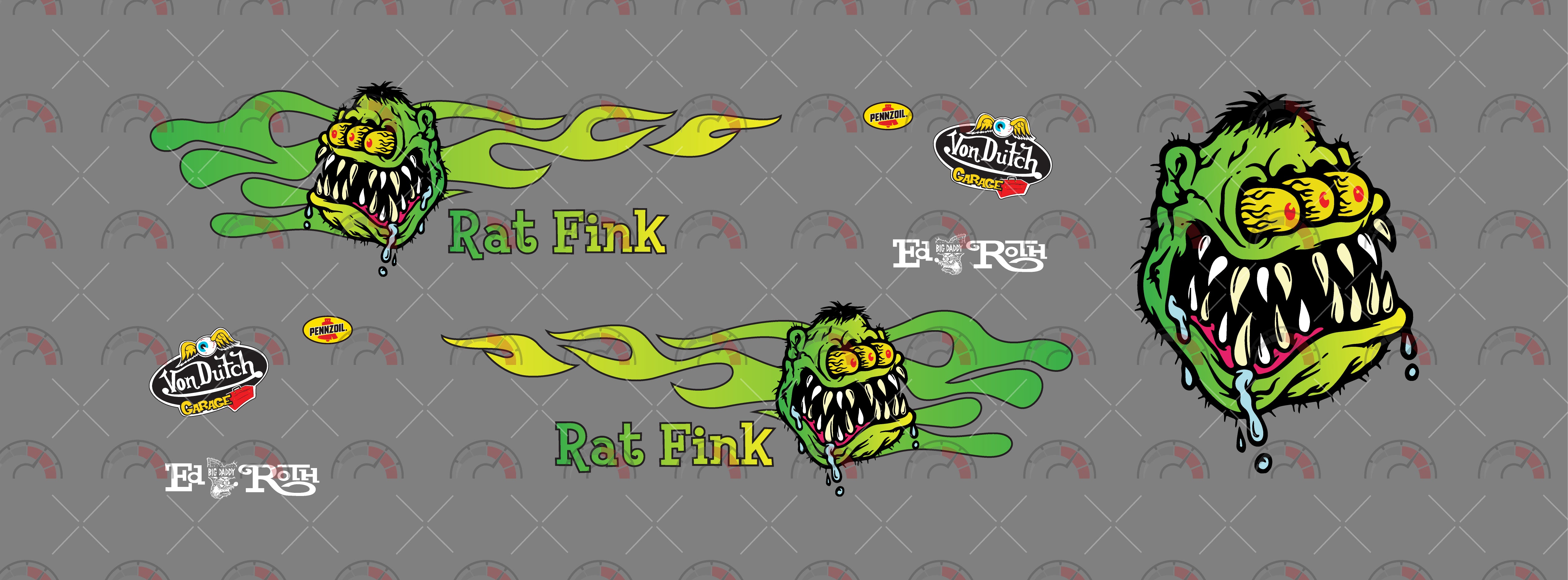 Three Eyed Fink Custom Car Decals