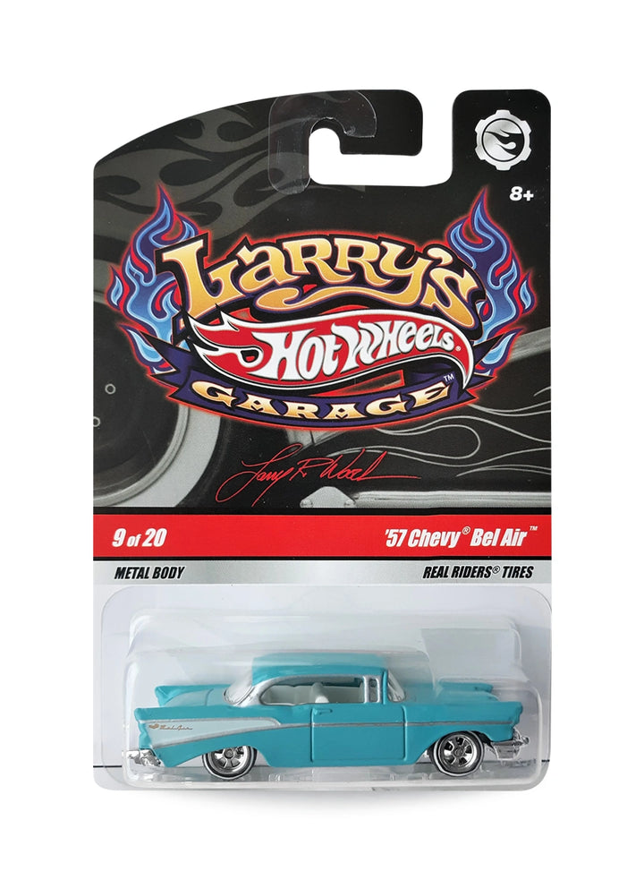 Hot Wheels Larry's Garage 2009 Chevrolet '57 Chevy Bel Air 1:64 – Turquoise