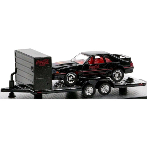 Two Axle Car Transport Trailer w/ Storage - Black (Coca-Cola Livery)