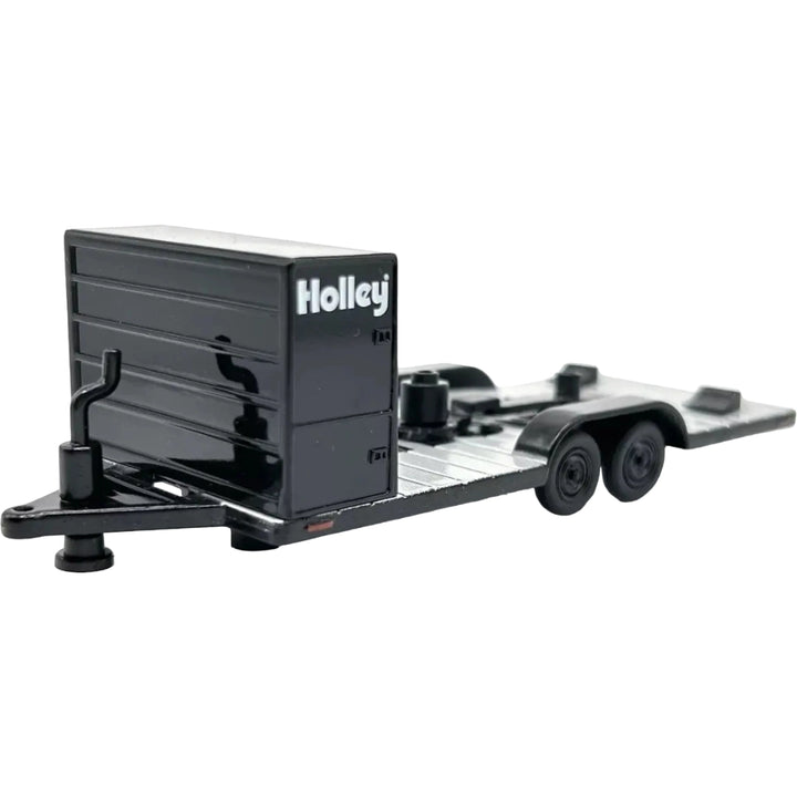 Two Axle Car Transport Trailer w/ Storage - Black (Holley Livery)