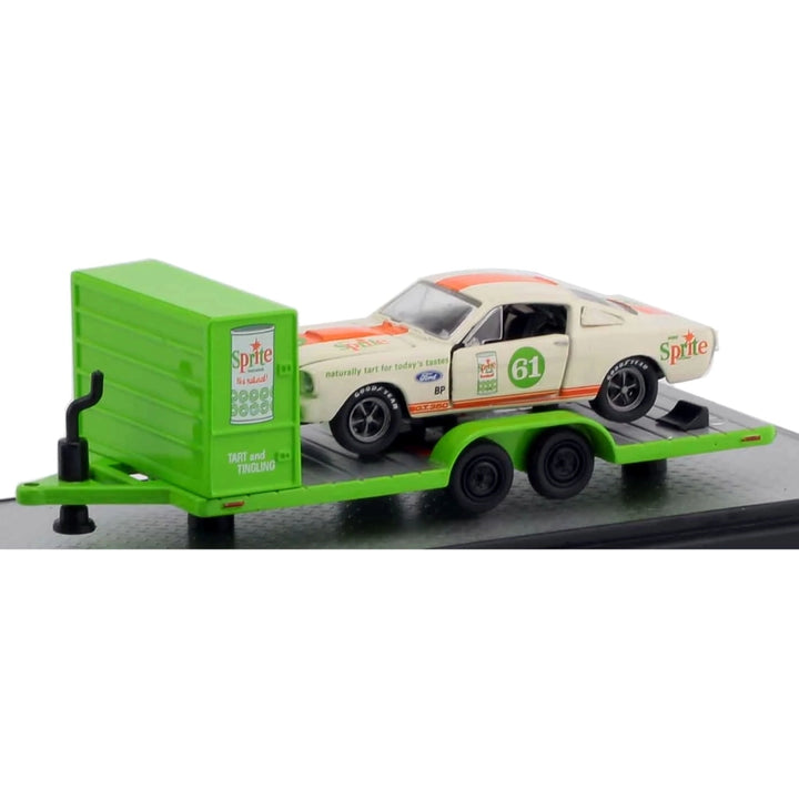Two Axle Car Transport Trailer w/ Storage - Green (Sprite Livery)