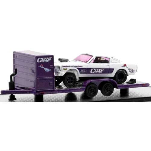 Two Axle Car Transport Trailer w/ Storage - Purple (Crane Cams Livery)