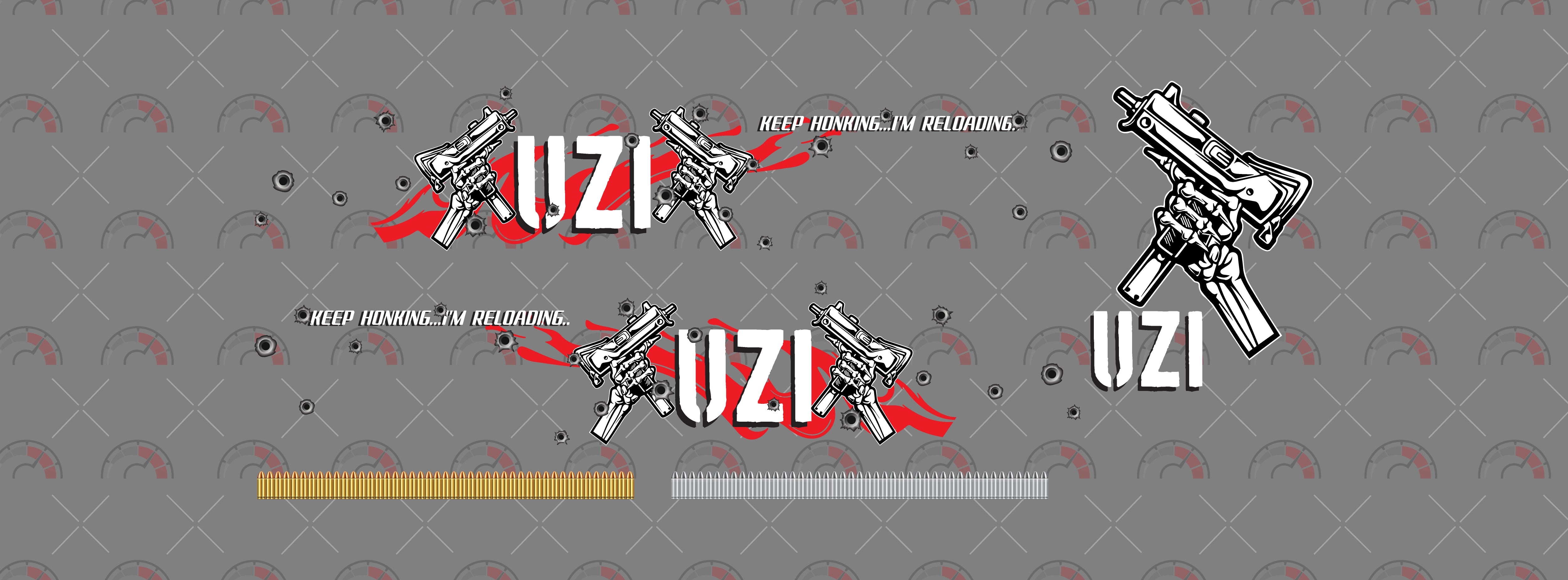 UZI R02 02 Design Toy Car Sticker