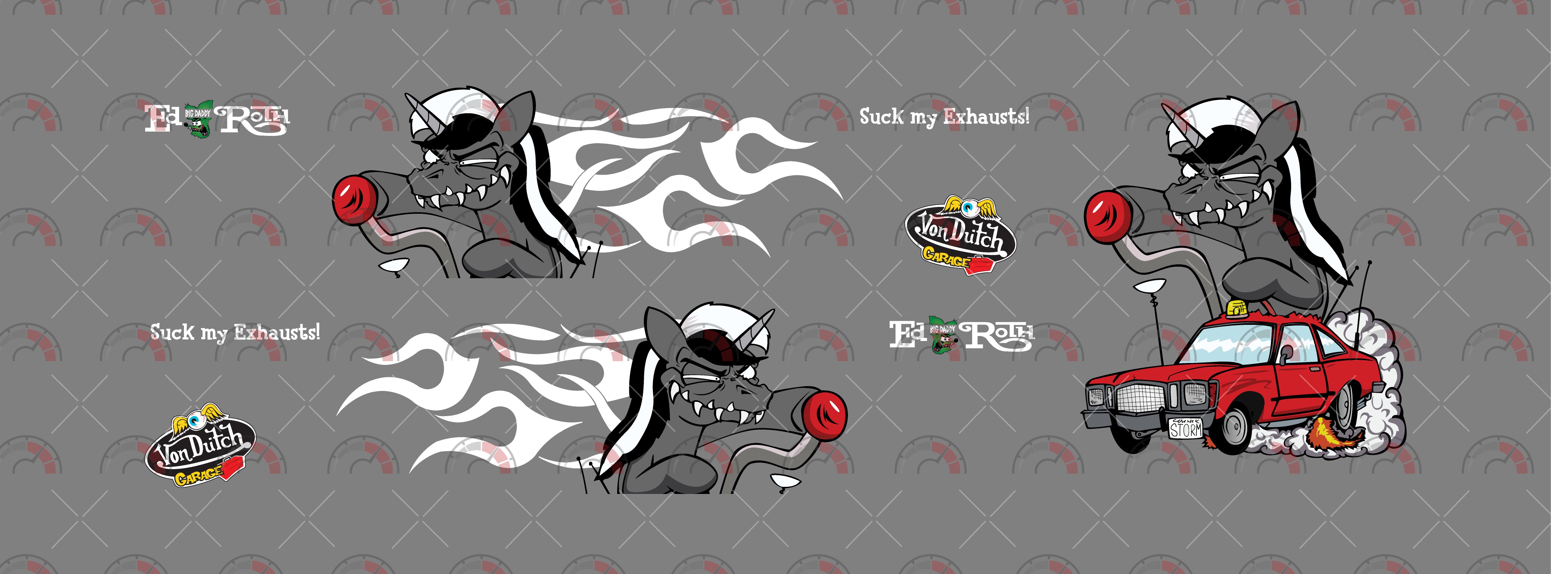 Unicorn Fink Design Toy Car Sticker