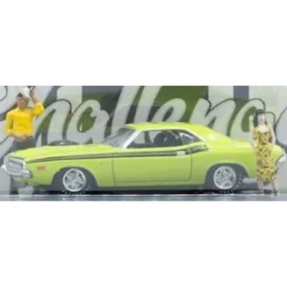1971 Dodge Challenger R/T Green Silver Chrome Rims