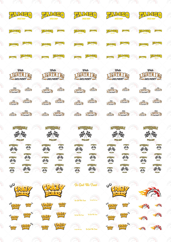 Famso Speed Shop Car Decals
