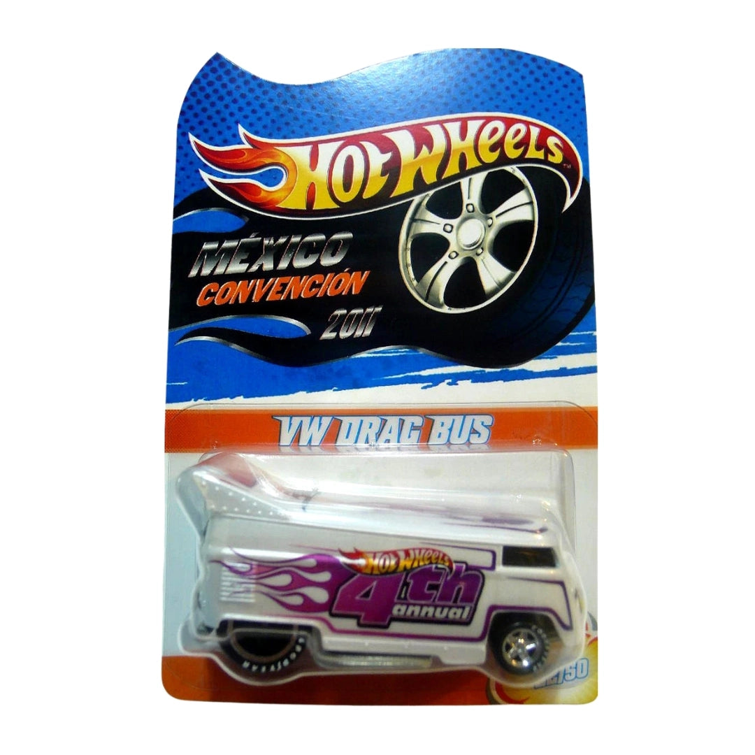 VW Drag Bus – White (Purple Flames)