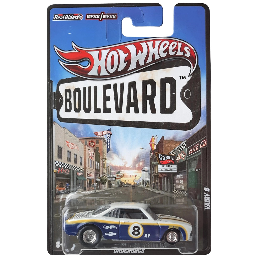 Hot Wheels 1:64 Vairy 8 White & Blue