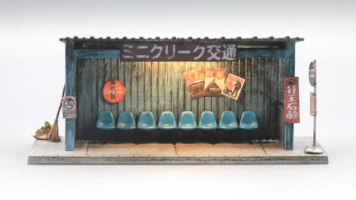 Bus Stop Mini Diorama for 1:64 Diecast Cars