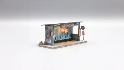 Bus Stop Mini Diorama for 1:64 Diecast Cars
