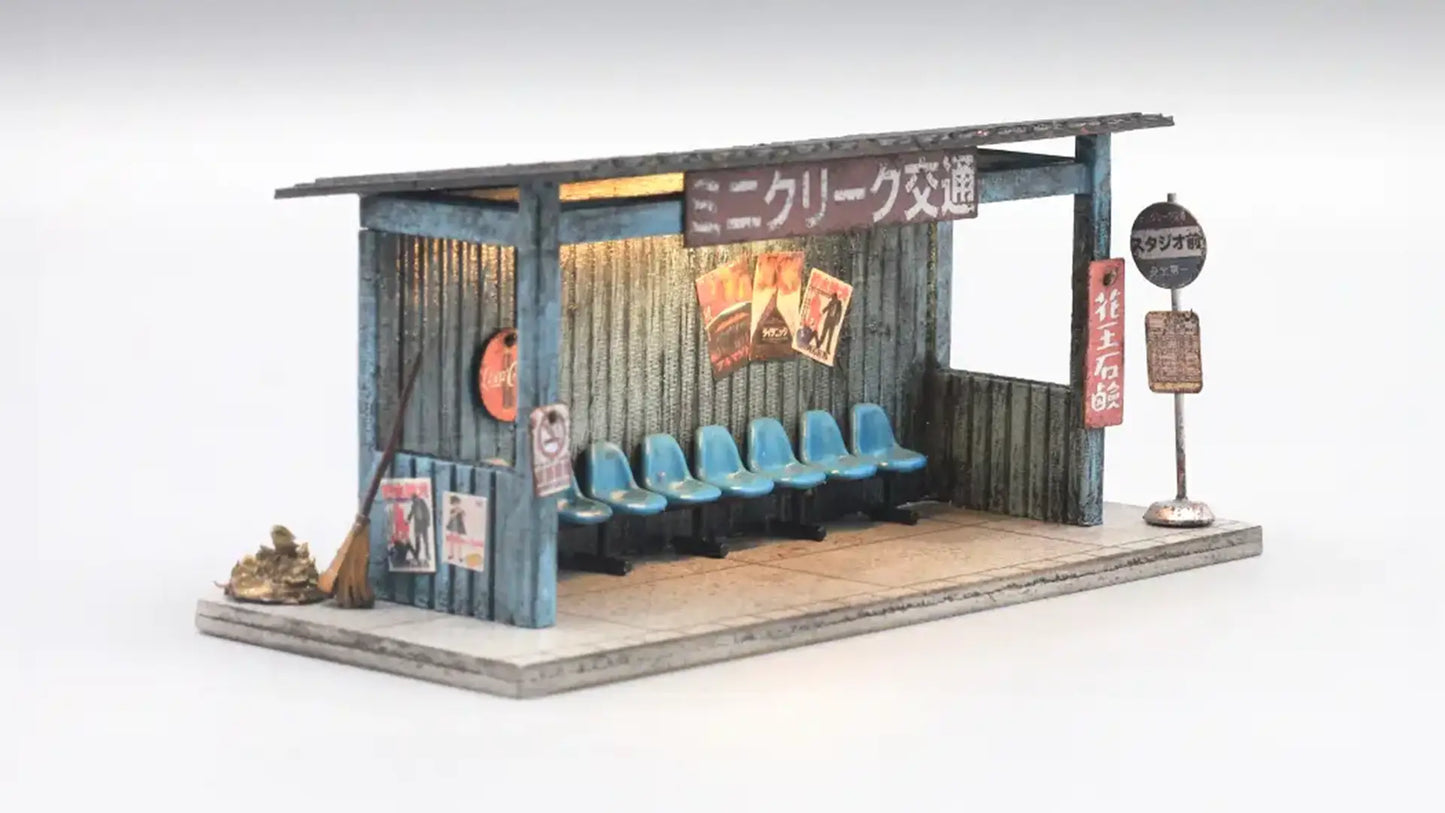 Bus Stop Mini Diorama for 1:64 Diecast Cars