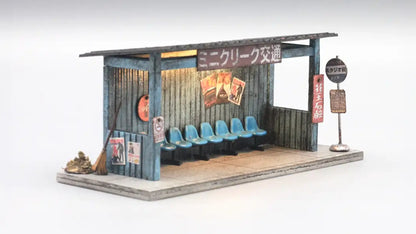 Bus Stop Mini Diorama for 1:64 Diecast Cars