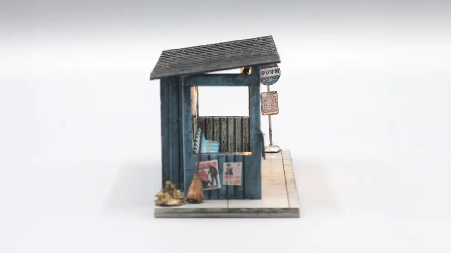Bus Stop Mini Diorama for 1:64 Diecast Cars