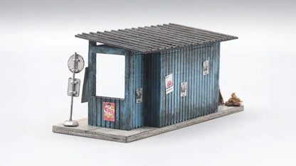Bus Stop Mini Diorama for 1:64 Diecast Cars