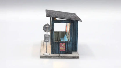 Bus Stop Mini Diorama for 1:64 Diecast Cars