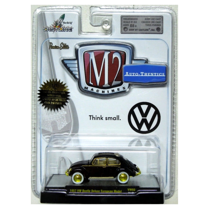 Volkswagen Beetle - Black / Yellow Trim (Clamshell Blister)