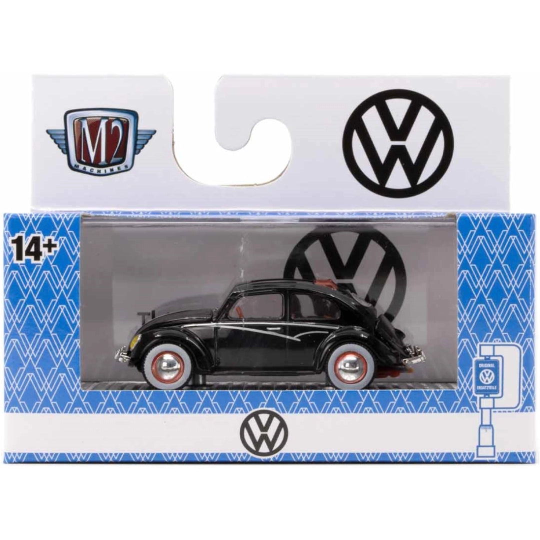 Volkswagen Beetle - Black (White Wall Wheels & Red Interior)