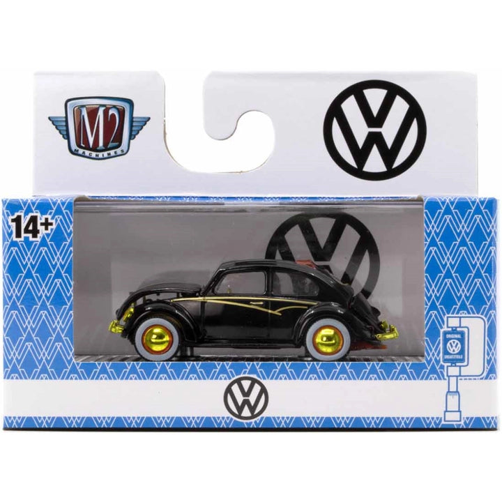 Volkswagen Beetle - Black (Yellow Wheels & Yellow Chrome Details)