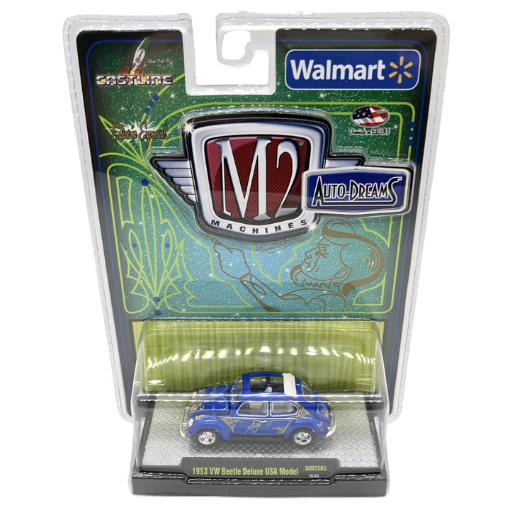 Volkswagen Beetle - Blue Custom Graphics (Clamshell Blister Version)