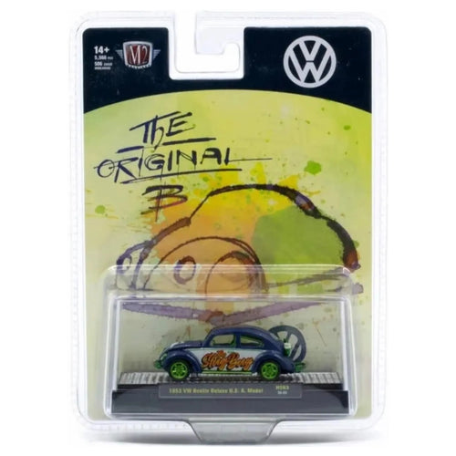 Volkswagen Beetle - Blue (Green Chrome Rims & Details, Green Interior)