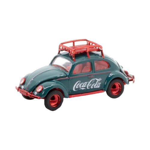 Volkswagen Beetle - Dark Green (Red Chrome Details, Red Interior, Roof Rack)