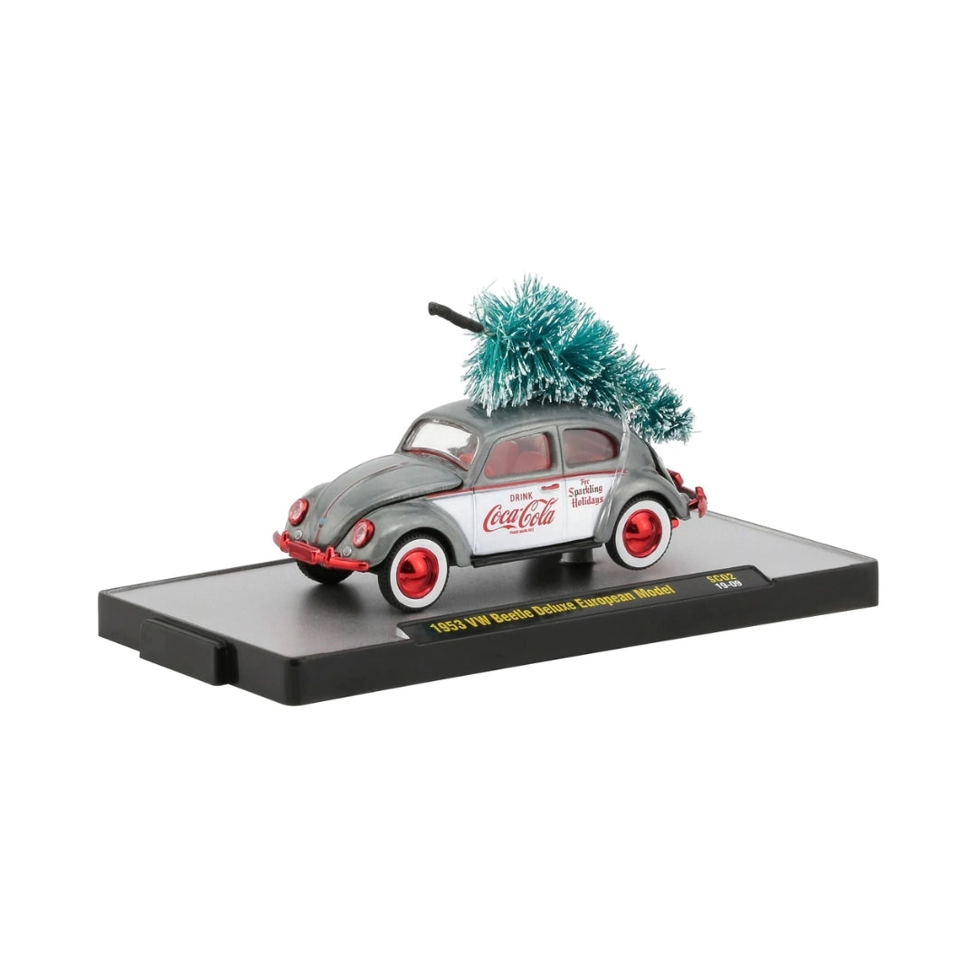Volkswagen Beetle - Grey/Red (Christmas Coca-Cola Super Chase with Christmas Tree)