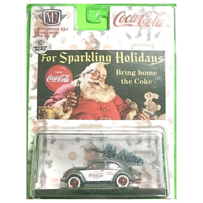 Volkswagen Beetle - Grey/Red (Christmas Coca-Cola Super Chase with Christmas Tree)